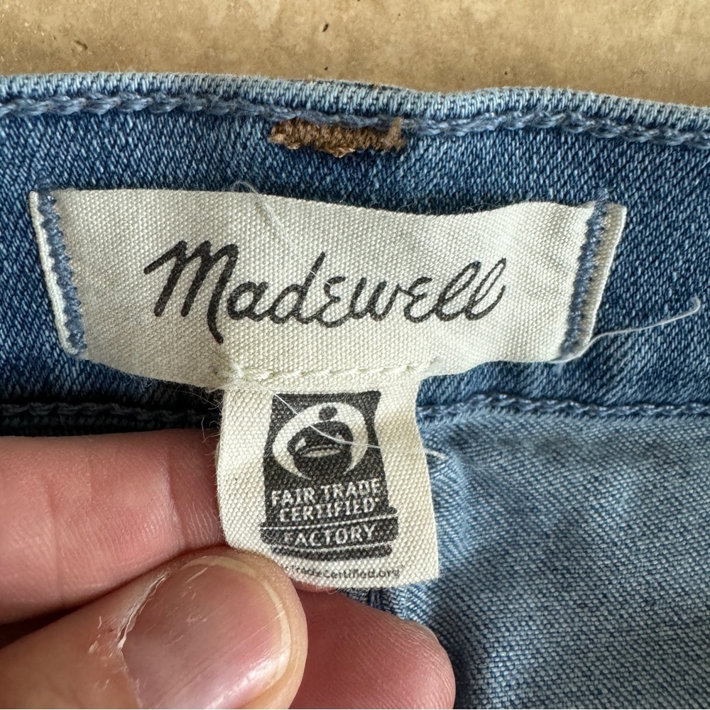 Madewell 10 Inch High Rise Roadtripper Skinny Slit Hem Womens Size 29 Blue - Picture 16 of 16